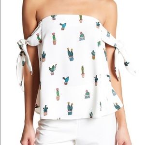 BNWT Do + Be Cactus Off-the-Shoulder Blouse